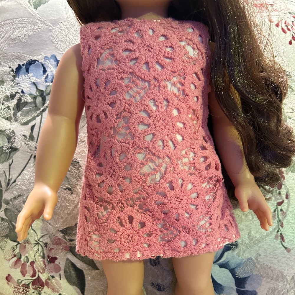 Our Generation Coral Floral Lacy Dress